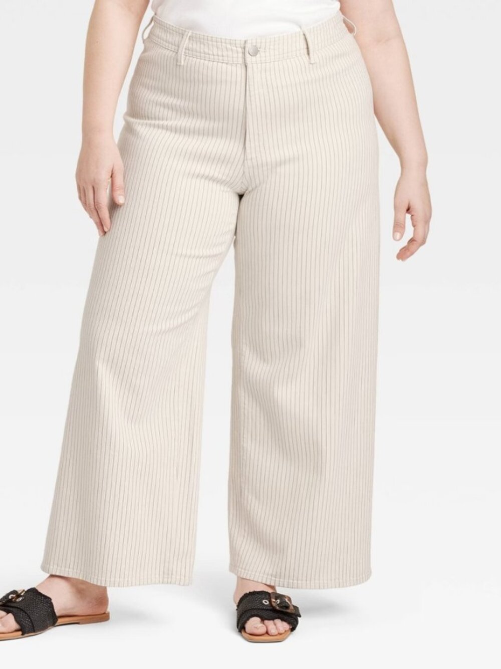 Universal Thread Women's Plus Size 30 High-Rise Sailor, Wide Leg Ankle Jeans